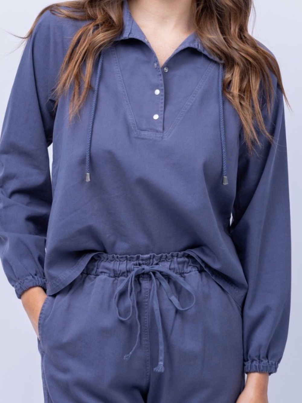 Xirena Navy Long Sleeve Top